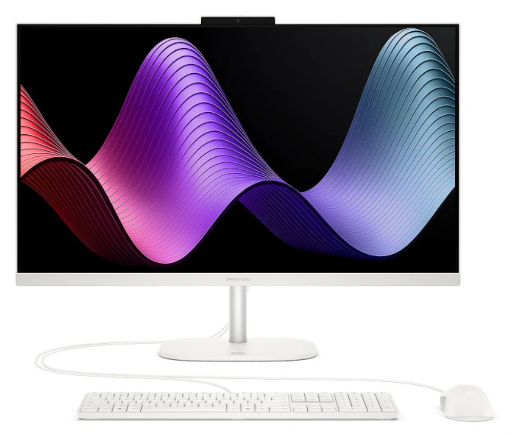 HP OmniStudio All-in-One Desktop 27-cv0012ns PC AMD Ryzen™ 5 40 68,6 cm (27") 1920 x 1080 Pixeles 16 GB LPDDR5-SDRAM 1 TB SSD FreeDOS Wi-Fi 7 (802.11be) Blanco