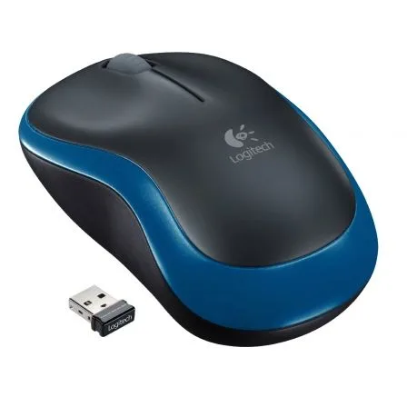 Mouse raton logitech m185 optico wireless inalambrico azul 2.4ghz