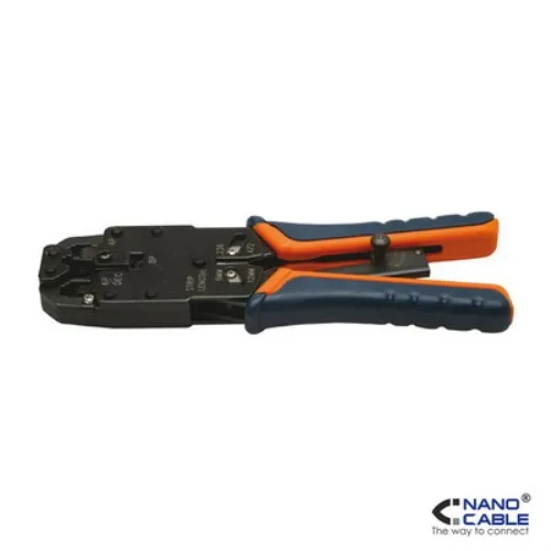 Crimpadora Metálica de Carraca Nanocable 10.31.0102 para RJ10-RJ11-RJ12-RJ45