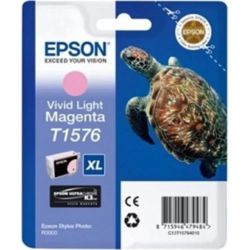 Cartucho tinta epson t157640 magenta vivo claro para epson photo r3000 - c13t15764010 - tortuga