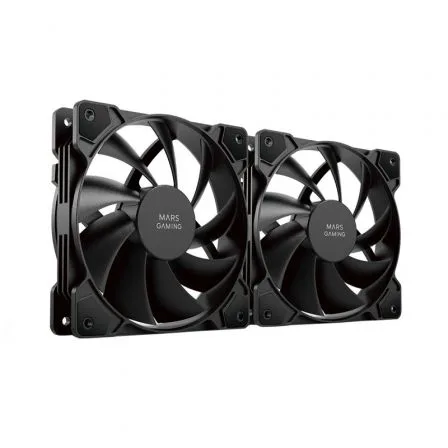 Ventilador caja mars gaming mf - pwmx2 2x 120mm negro