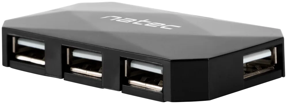 NATEC NHU-0647 hub de interfaz USB 2.0 480 Mbit/s Negro