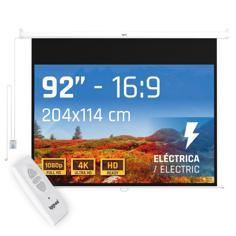 iggual Pantalla eléctrica 16:9 92" 203x114 cm