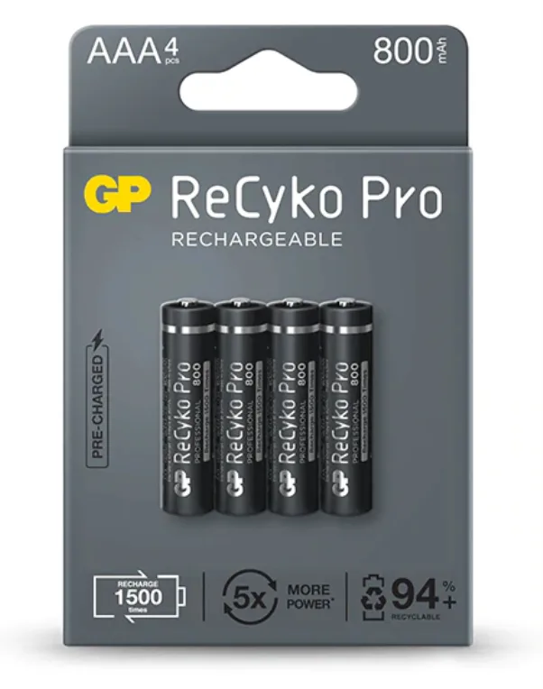 GP Batteries ReCyko Pro Batería recargable AAA Níquel-metal hidruro (NiMH)