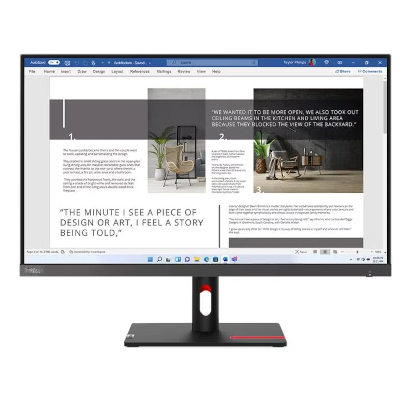 Monitor lenovo thinkvision s27i - 30 27 pulgadas fhd 100hz