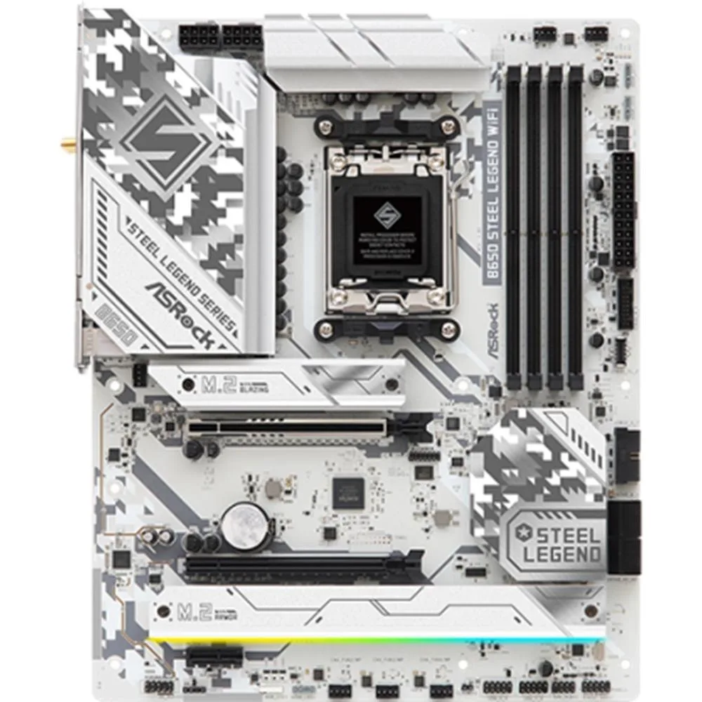 Placa asrock b650 steel legend wifi am5 atx - 4x ddr5