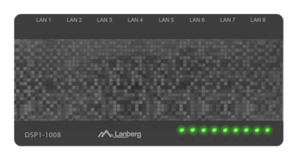 Lanberg DSP1-1008 switch No administrado Gigabit Ethernet (10/100/1000) Negro, Gris