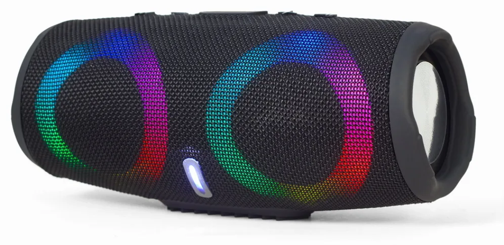 Gembird SPK-BT-LED-02 altavoz portátil o de fiesta Altavoz monofónico portátil Negro 10 W