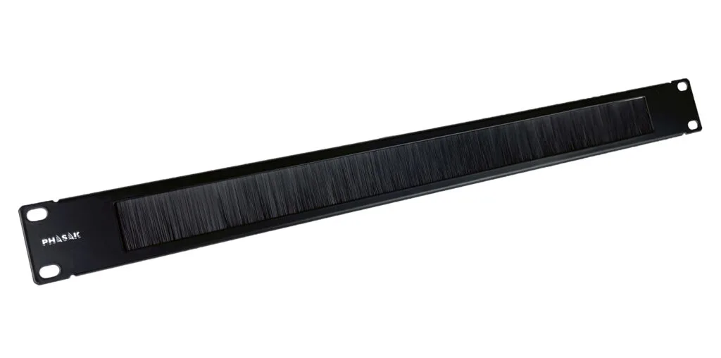Guia de cable con cepillo phasak para rack armario 19 pulgadas pa 1901