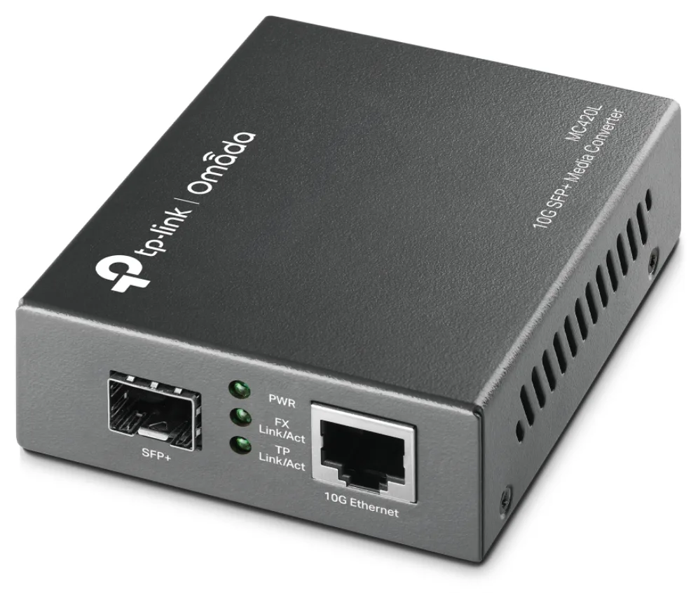 TP-Link Omada MC420L convertidor de medio 10000 Mbit/s Multimodo, Monomodo Negro
