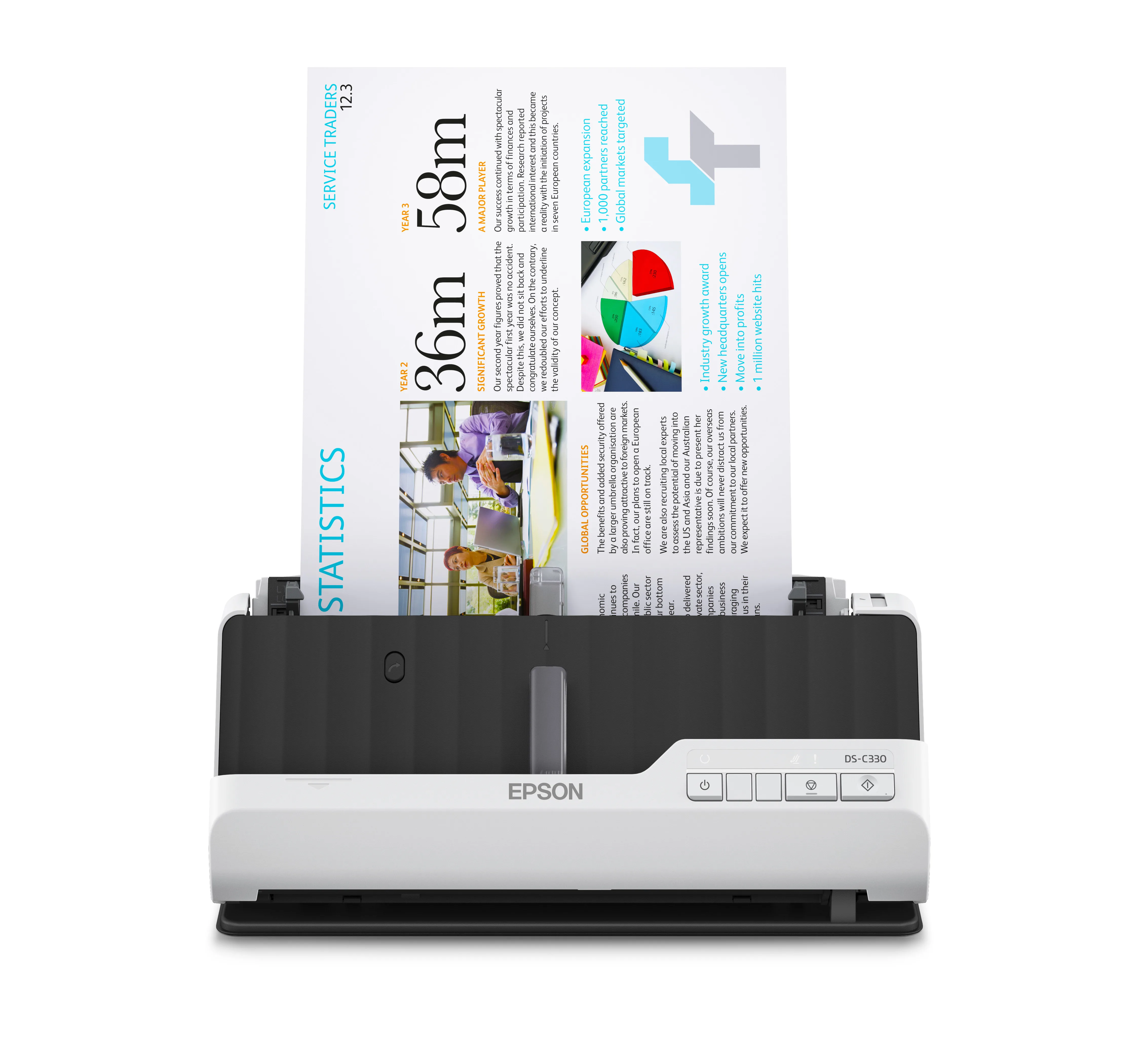 Escaner sobremesa epson ds - c330 a4 - 30ppm - duplex - compacto - adf 20hojas