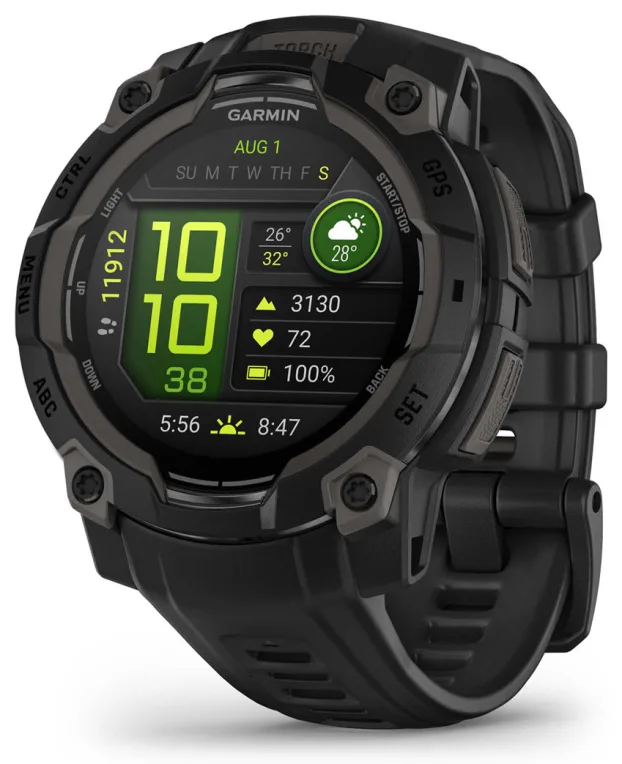 Garmin Instinct 3 AMOLED 3,05 cm (1.2") 45 mm Digital 390 x 390 Pixeles Pantalla táctil Negro GPS (satélite)