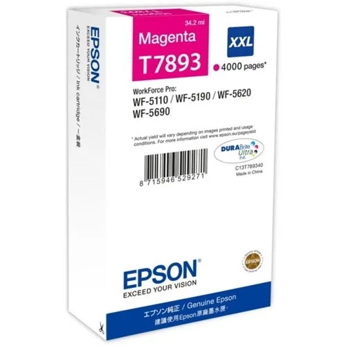 Cartucho tinta epson c13t789340 magenta xxl 4000 paginas