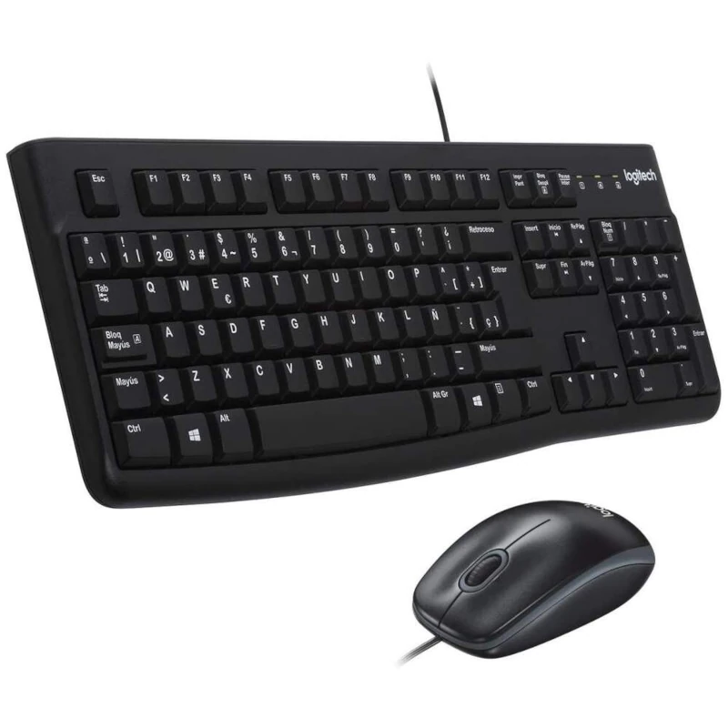 Logitech MK120 Teclado + Ratón óptico 1000dpi USB