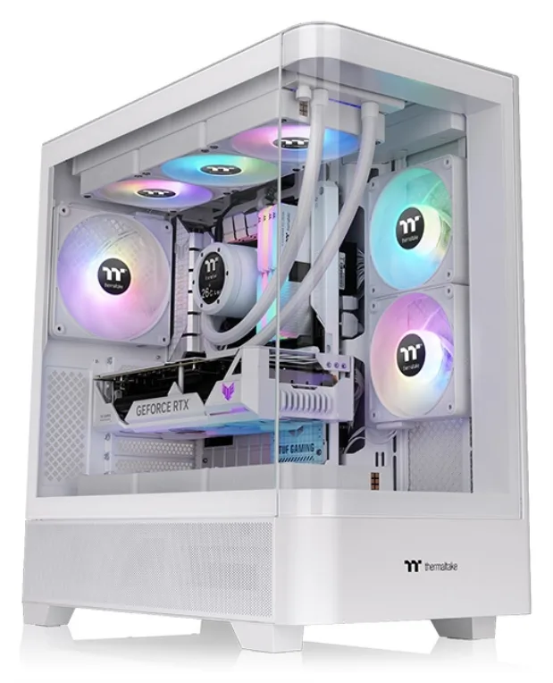 Caja ordenador gaming thermaltake view 290 atx argb cristal templado blanca