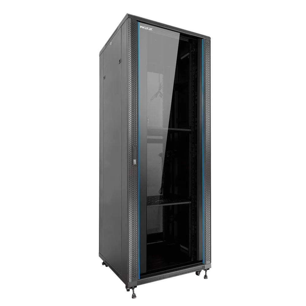 Armario rack de suelo 19 pulgadas phasak pro 42u 600x1000 pho 6142