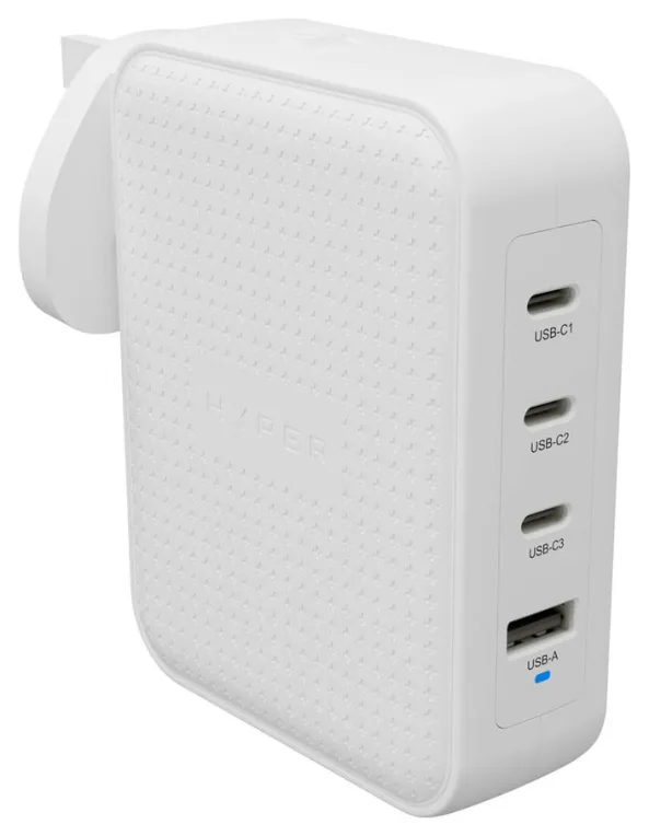 Cargador pared hyper hyperjuice 145w 1x usb tipo a 3x usb tipo c