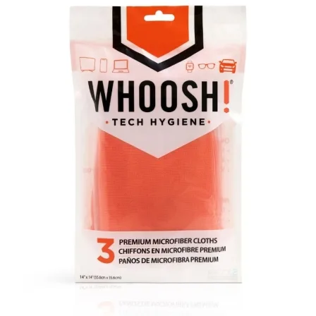 Pack de 3 Paños de Microfibra Whoosh WSH007/ 35.6 x 35.6 cm