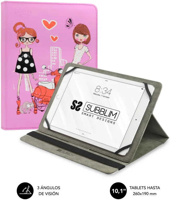 Funda subblim trendy case para tablet 10.1 pulgadas fashion girls