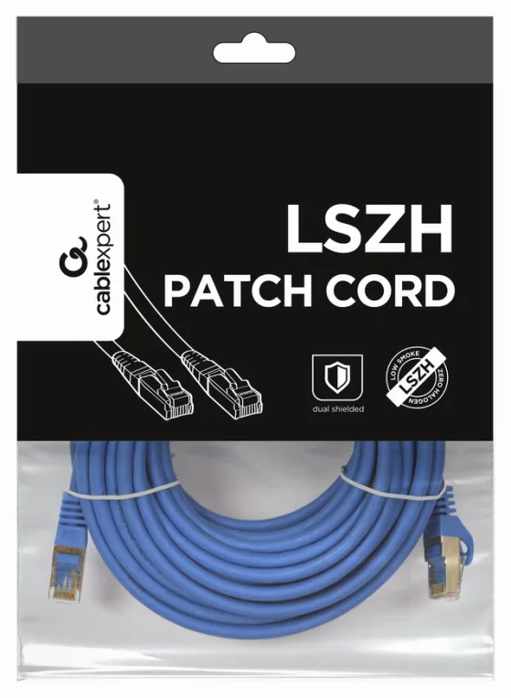 Gembird PP6A-LSZHCU-B-10M cable de red Azul Cat6a S/FTP (S-STP)