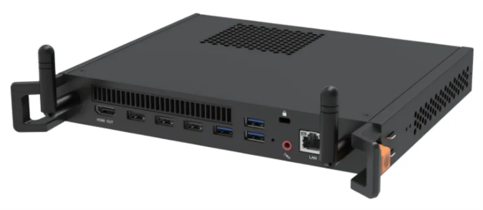 MAXHUB MT71E PCs/estación de trabajo Intel® Core™ i5 i5-12450H 12 GB DDR4-SDRAM 256 GB Windows 11 Pro Chasis montado en bastidor Mini PC Negro