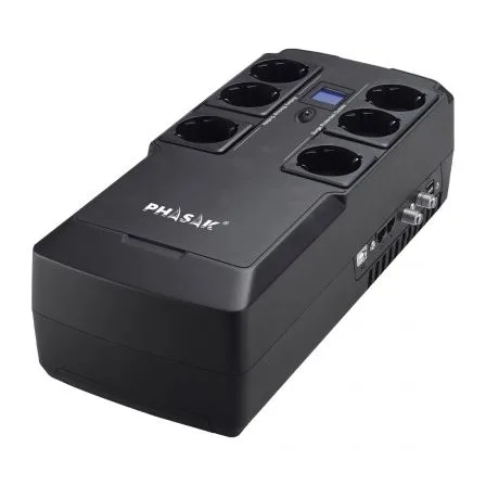 Sai ups phasak 800va interact kyptos ph 9478 s 3xschuko 3xsurge protect rj45 usb 0.8kva