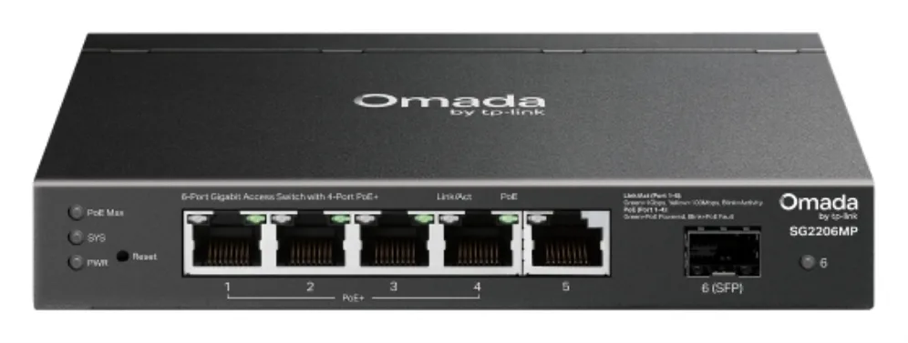 TP-Link Omada SG2206MP switch L2 Gigabit Ethernet (10/100/1000) Energía sobre Ethernet (PoE)