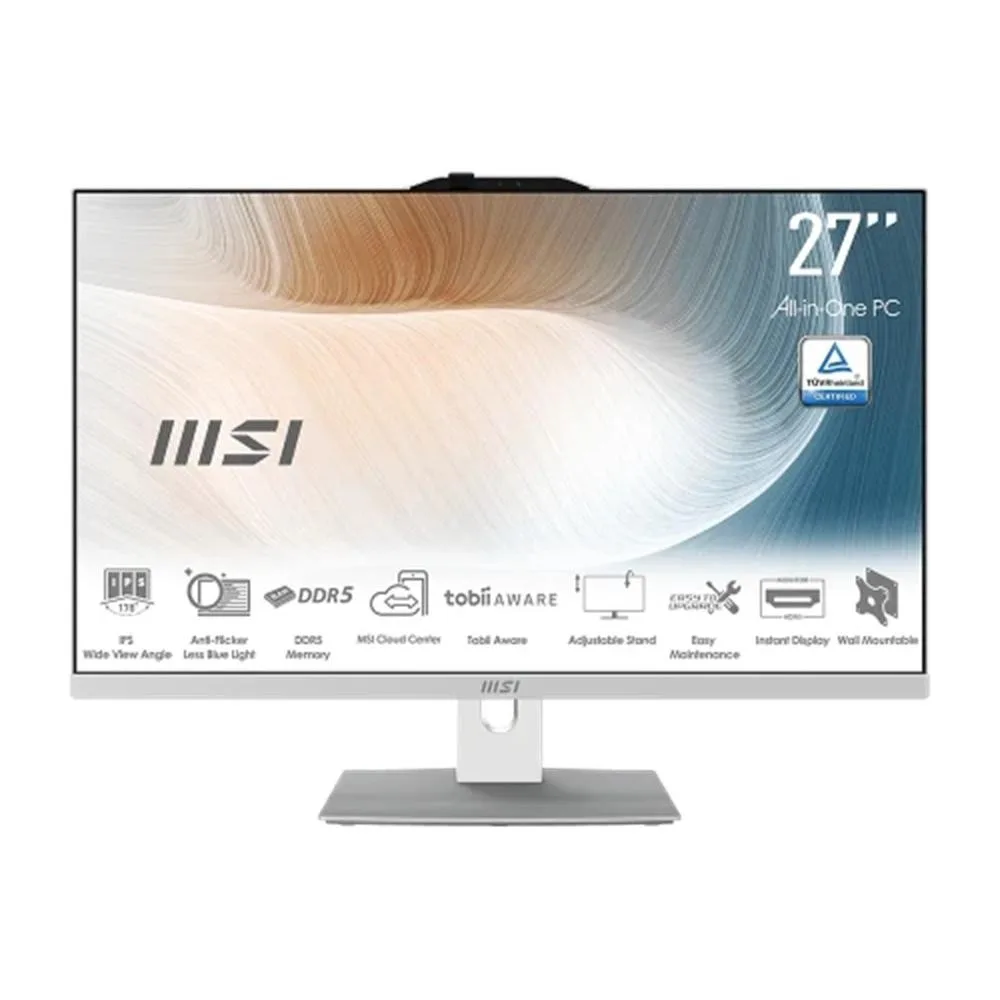 Ordenador all in one msi modern am242p core 5 - 120u 1m - 2253eu 16gb - ssd 512gb - 23.8 pulgadas - w11p