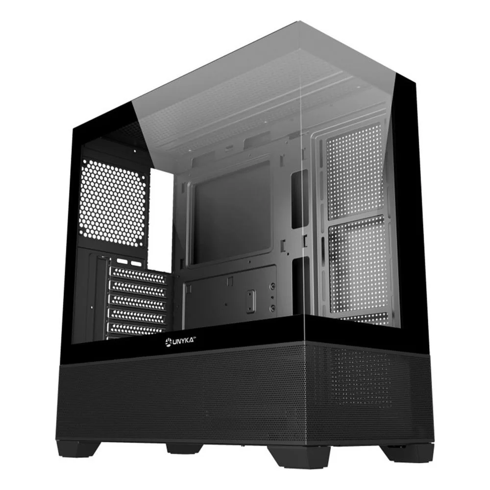Caja ordenador gaming unykach revelat uk121801 atx cristal templado negra