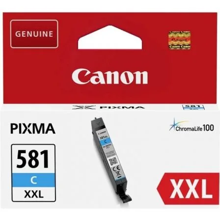 Cartucho tinta canon cli 581 c xxl cian pixma tr7550 - tr8550 - ts6150 - ts6151 - ts8150 - ts8151 - ts8152 - ts9150 - ts9155