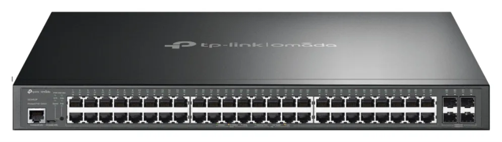 TP-Link Omada SG3452P switch Gestionado L2/L3 Gigabit Ethernet (10/100/1000) Energía sobre Ethernet (PoE) 1U Negro