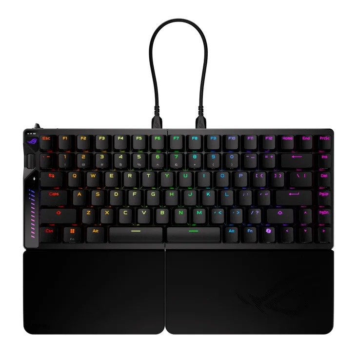 Teclado gaming asus rog falcata inalambrico rgb negro ingles