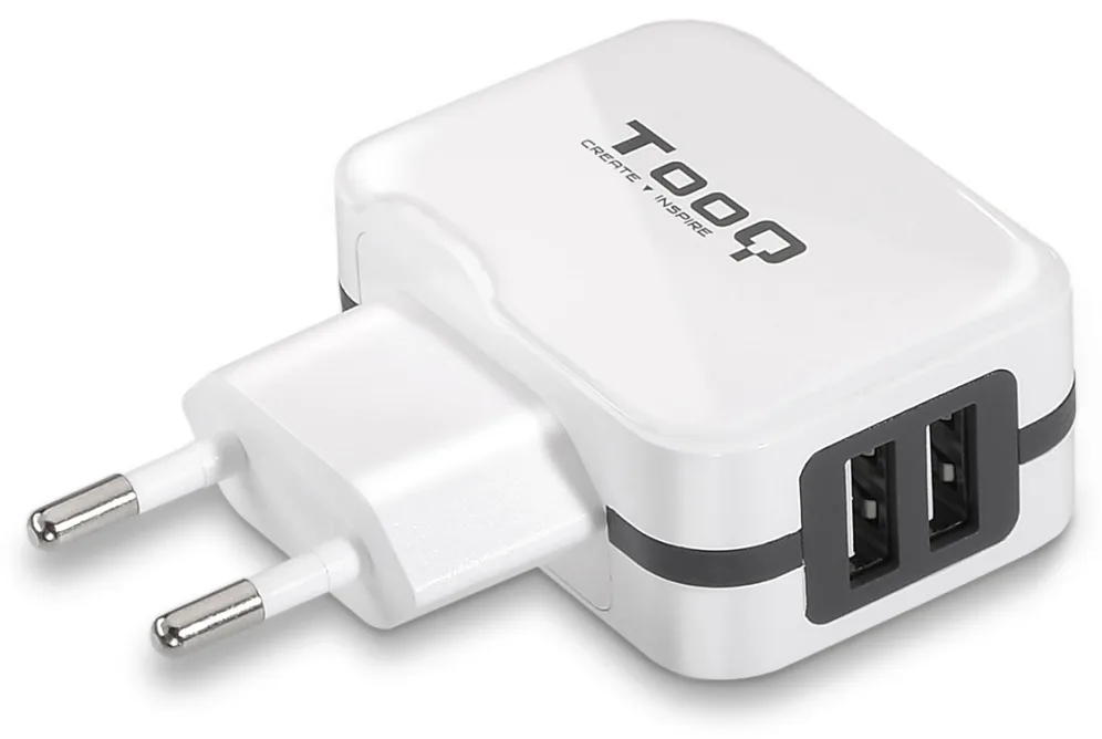 TooQ TQWC-1S02WT cargador de dispositivo móvil GPS, MP3, MP4, Teléfono móvil, Consola de juegos portátil, Smartphone, Tableta Blanco Corriente alterna Interior