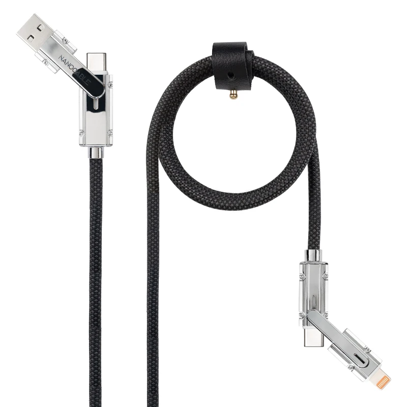 Nanocable Cable USB-C+USB-A-M LIGHTNING+USB-C-M 1M