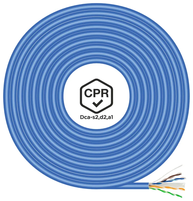 Bobina de Cable RJ45 UTP AWG24 LSZH CPR Dca Aisens A135-0662 Cat.6/ 100m/ Azul