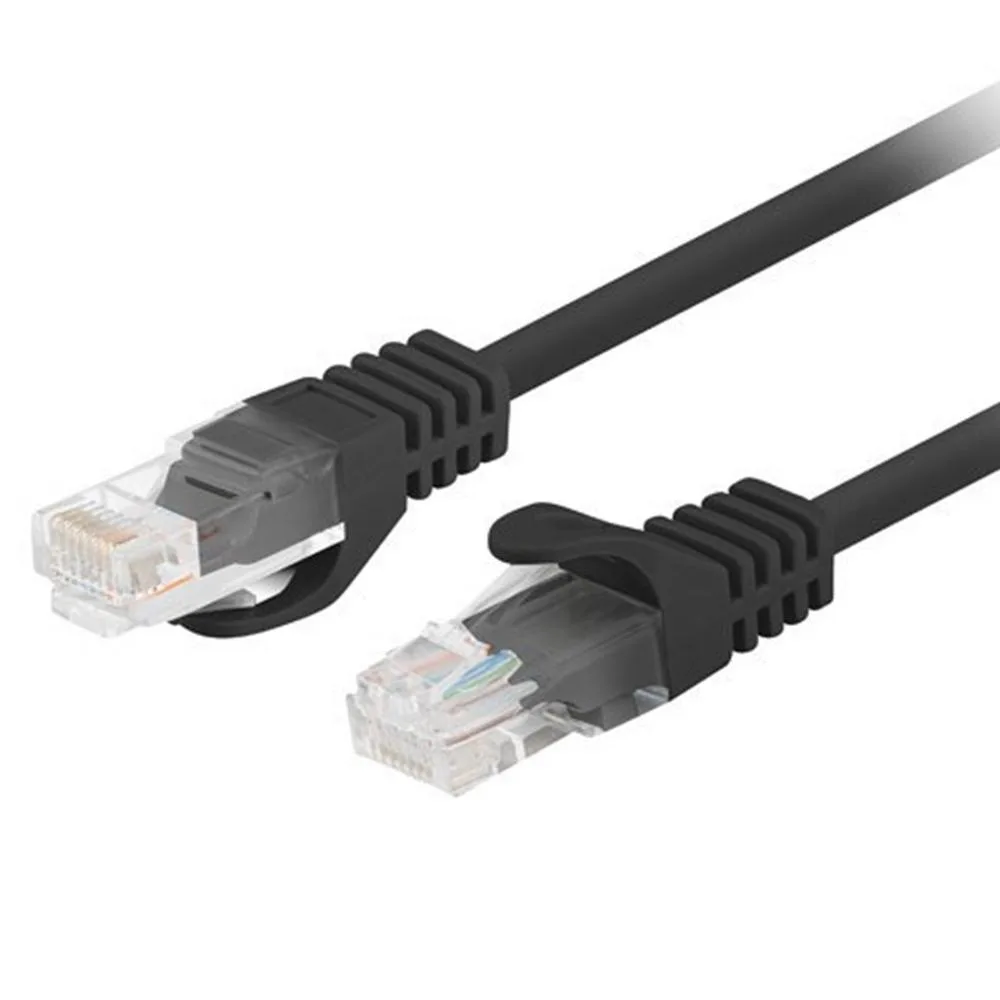 Cable red lanberg latiguillo cat.6 u - utp 7.5m negro fluke passed