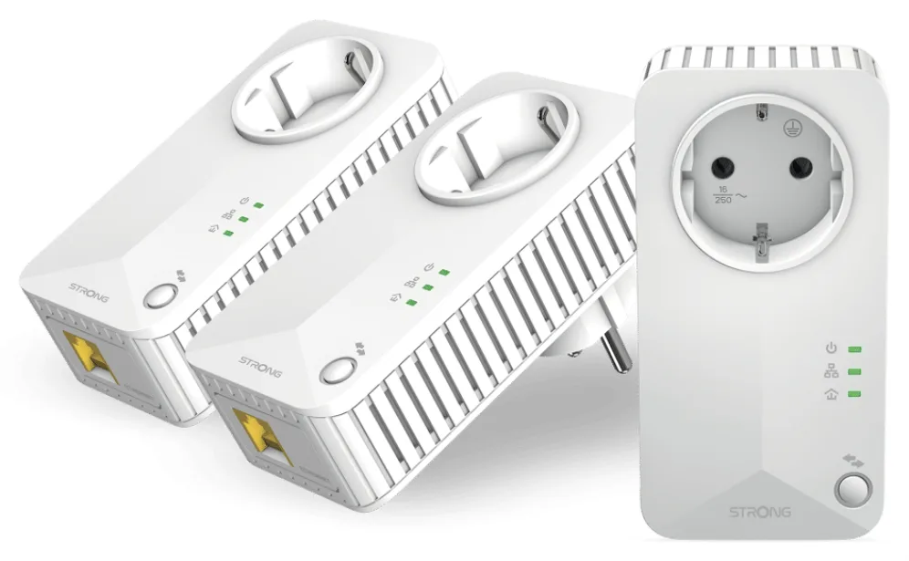 Strong Powerline 600 Triple Pack EU V2 600 Mbit/s Ethernet Blanco 3 pieza(s)