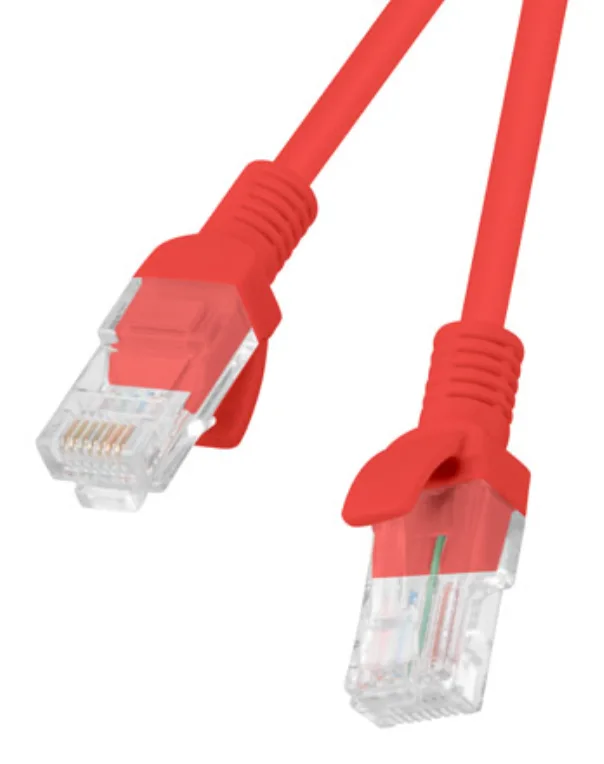 Cable red lanberg latiguillo cat.6 utp 0.5m rojo fluke passed