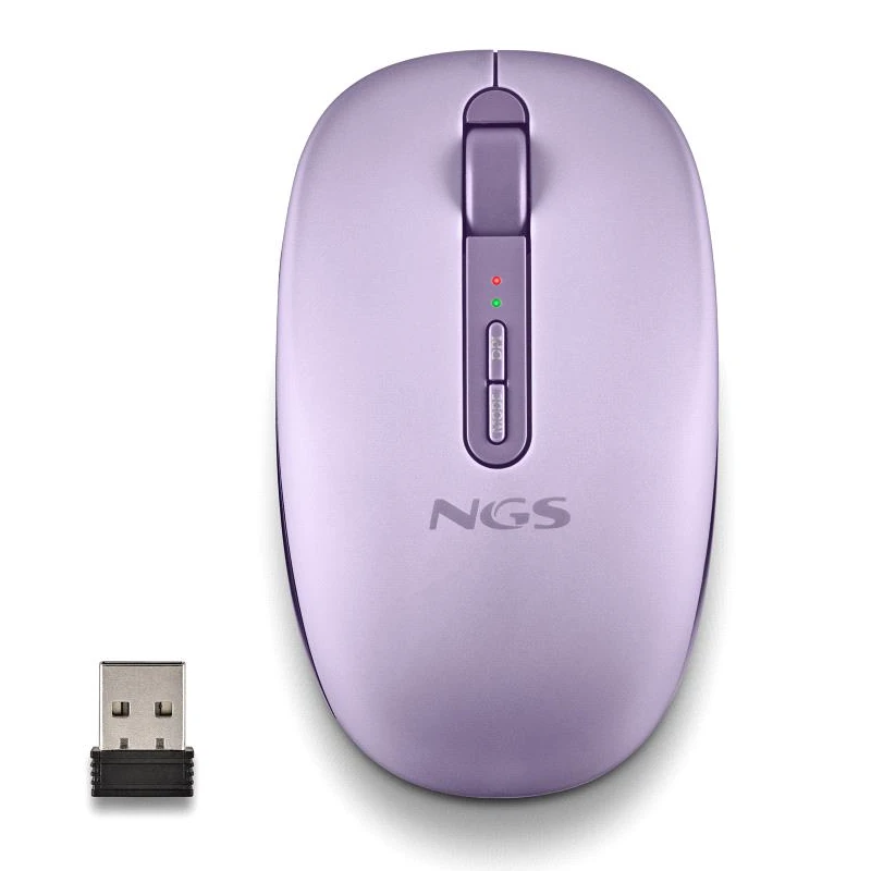 NGS Ratón Inalámbric 2.4GHZ Dual BT FOGDUAL PURPLE