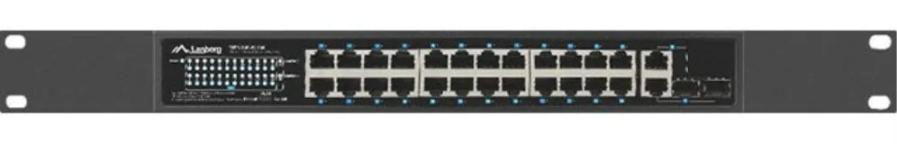 Lanberg RSFE-24P-2C-360 switch No administrado Gigabit Ethernet (10/100/1000) Energía sobre Ethernet (PoE) 1U Negro