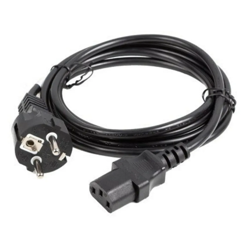 Lanberg CA-C13C-14CC-0018-BK cable de transmisión Negro 1,8 m C13 acoplador CEE7/7