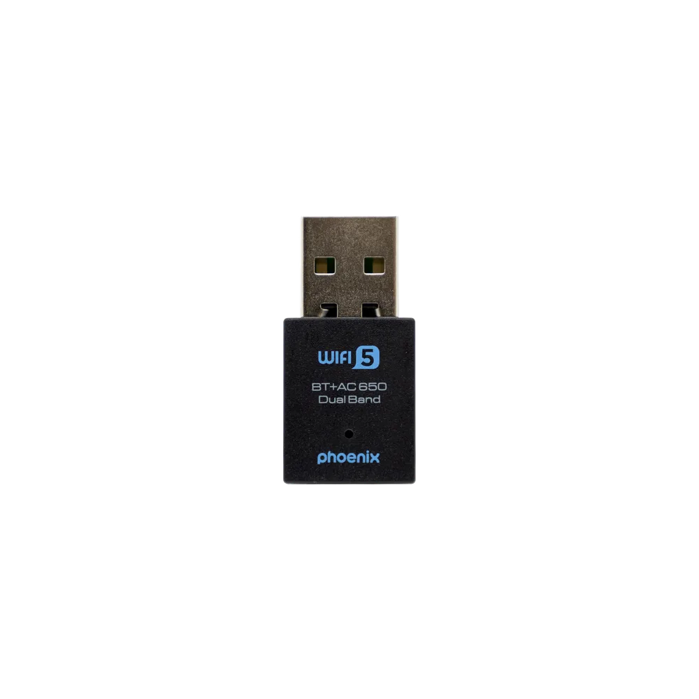Nano adaptador phoenix receptor de red wifi bluetooth 2 en 1 650mbps dual band