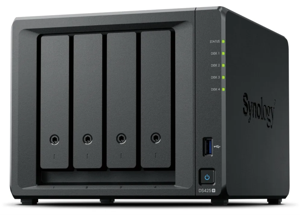 Synology DiskStation DS425+ servidor de almacenamiento NAS Intel® Celeron® J4125 2 GB DDR4 0 TB Negro