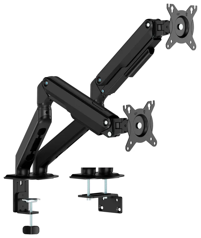 Soporte de Mesa con Contrapeso para 2 Monitores Aisens DT32TSR-451/ Giratorio/ Inclinable/ hasta 9kg