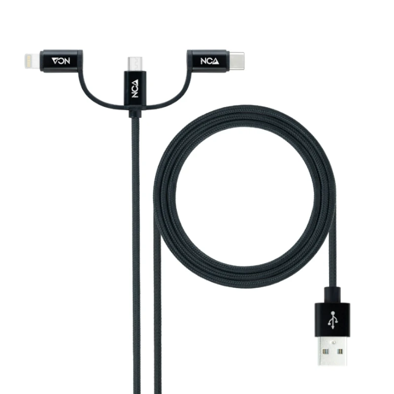 Nanocable Cable USB a USB-C-Micro USB- Lighthning