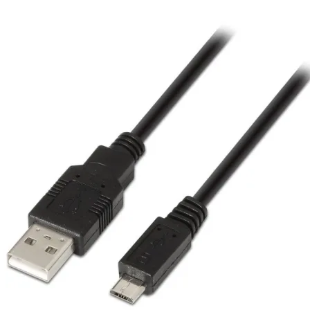 Cable USB 2.0 Aisens A101-0029/ USB Macho - MicroUSB Macho/ 3m/ Negro