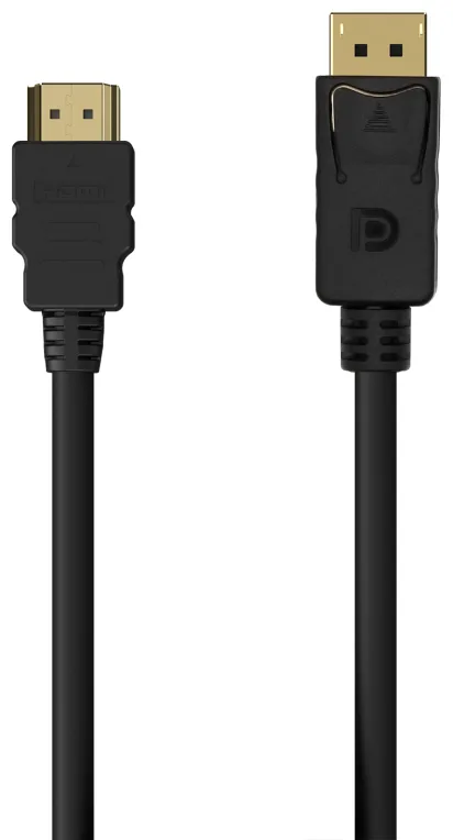Cable Conversor Aisens A125-0550/ Displayport Macho - HDMI Macho/ Hasta 5W/ 2300Mbps/ 50cm/ Negro