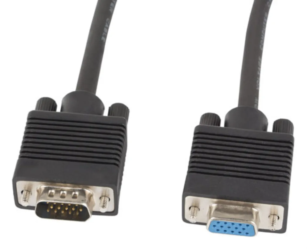Cable lanberg vga macho hembra ferrita negro 3 m