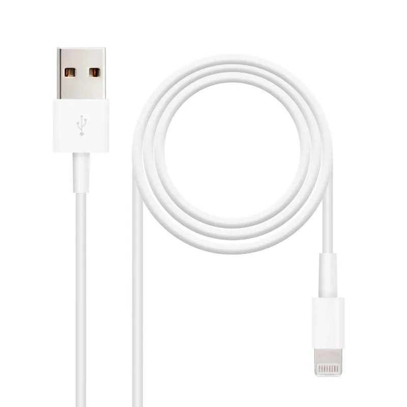 Nanocable Cable de datos-carga LIGHTNING-USB 2 M