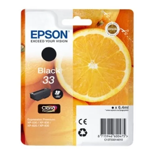 Cartucho tinta epson t333140 negro xp350*xp630 - xp635 - xp830 - naranja